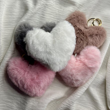 Load image into Gallery viewer, Fuzzy Heart Keychain

